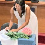 O γάμος του Τόμυ Σχινά και της Δώρας Αλεξανδροπούλου στο Δημαρχείο Αμαρουσίου