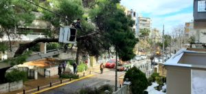 Σύσσωμη η δημοτική αρχή του Δήμου Αμαρουσίου στους δρόμους της πόλης για να απομακρύνουν επικίνδυνα δέντρα και κλαδιά από τις γειτονιές της πόλης μας (video)