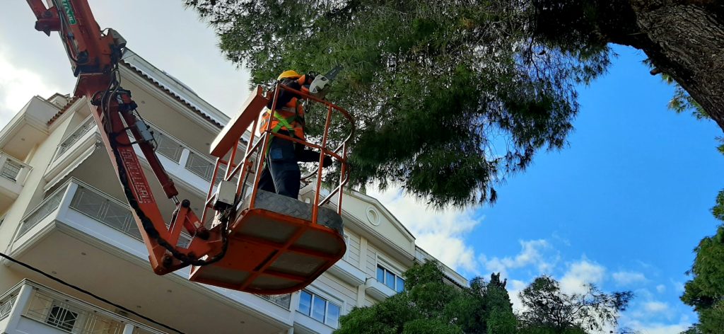 Σύσσωμη η δημοτική αρχή του Δήμου Αμαρουσίου στους δρόμους της πόλης για να απομακρύνουν επικίνδυνα δέντρα και κλαδιά από τις γειτονιές της πόλης μας (video)
