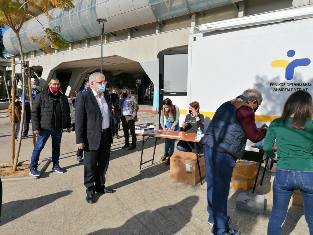 Δωρεάν τεστ ταχείας ανίχνευσης covid-19 πραγματοποιήθηκαν από τον ΕΟΔΥ και τον Δήμο Αμαρουσίου την Τρίτη 9 / 2 / 2021