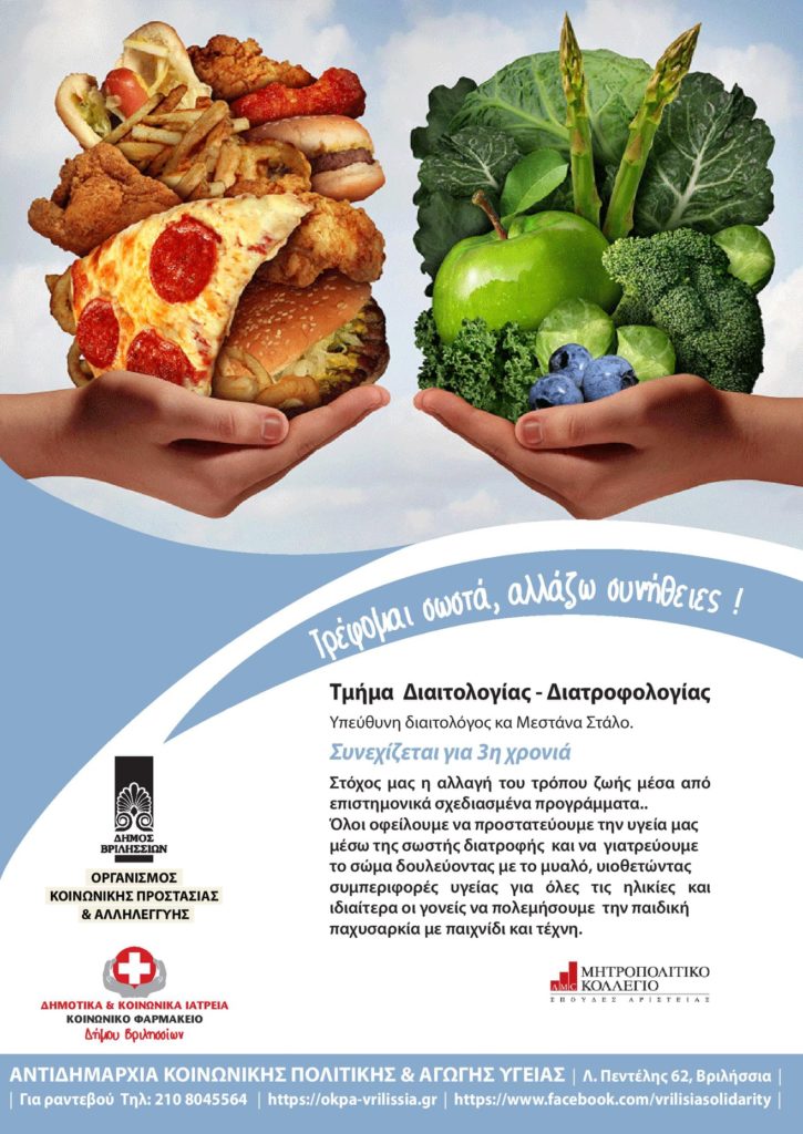 Ιατρείο Διατροφολογίας – Διαιτολογίας