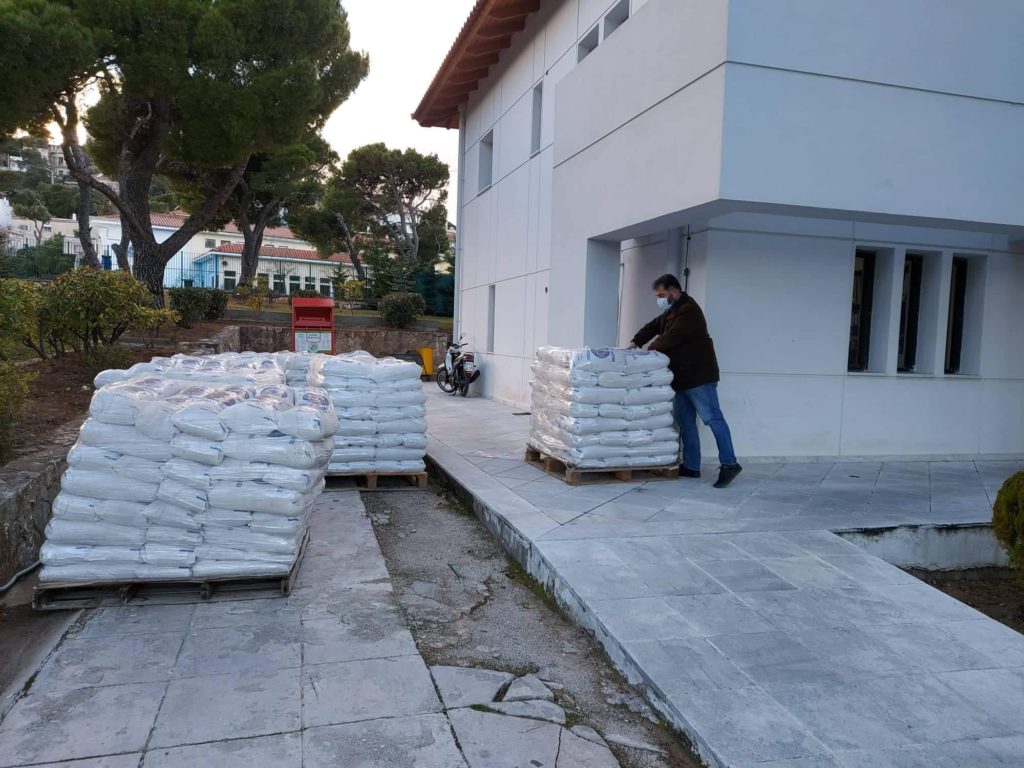 Σημεία διανομής αλατιού σε σακιά για τους κατοίκους του Δήμου – Διανομή από τις 13/2 και ώρα 5 μ.μ.