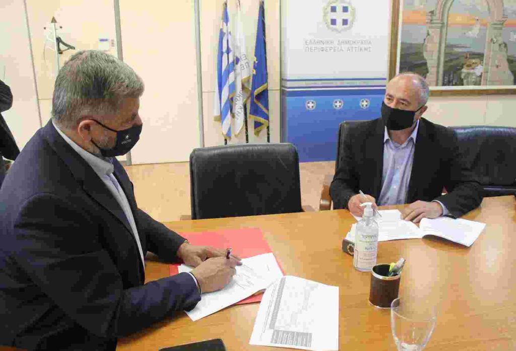 Προγραμματική Σύμβαση με τον Δήμαρχο Ηρακλείου Αττικής Ν. Μπάμπαλο για την αποκατάσταση σεισμόπληκτων σχολείων στον Δήμο