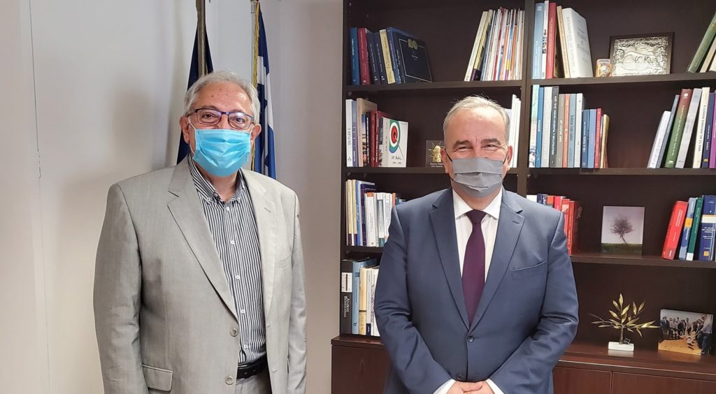 Συνάντηση του Δημάρχου Αμαρουσίου και Αντιπροέδρου ΙΤΑ Θ. Αμπατζόγλου με τον Αναπληρωτή Υπουργό Ανάπτυξης και Επενδύσεων Ν. Παπαθανάση