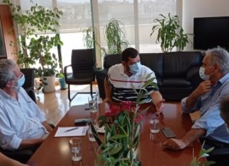 Τον τέως υπουργό Πάνο Σκουρλέτη και αντιπροσωπεία του ΣΥΡΙΖΑ υποδέχθηκε ο Δήμαρχος