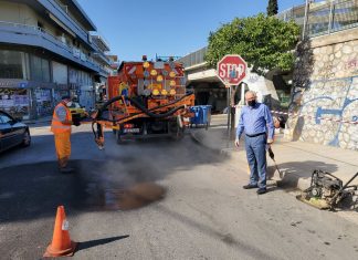 Εργασίες καθαριότητας, φυτεύσεων, συντήρησης πρασίνου και τεχνικές επισκευές στο Μαρούσι