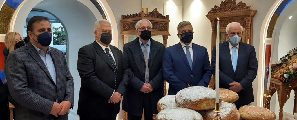 Παρουσία του Δημάρχου Αμαρουσίου Θ. Αμπατζόγλου τα Θυρανοίξια του Παρεκκλησίου της Υπεραγίας Θεοτόκου Ελευθερώτριας του ΙΑΣΩ στο Μαρούσι