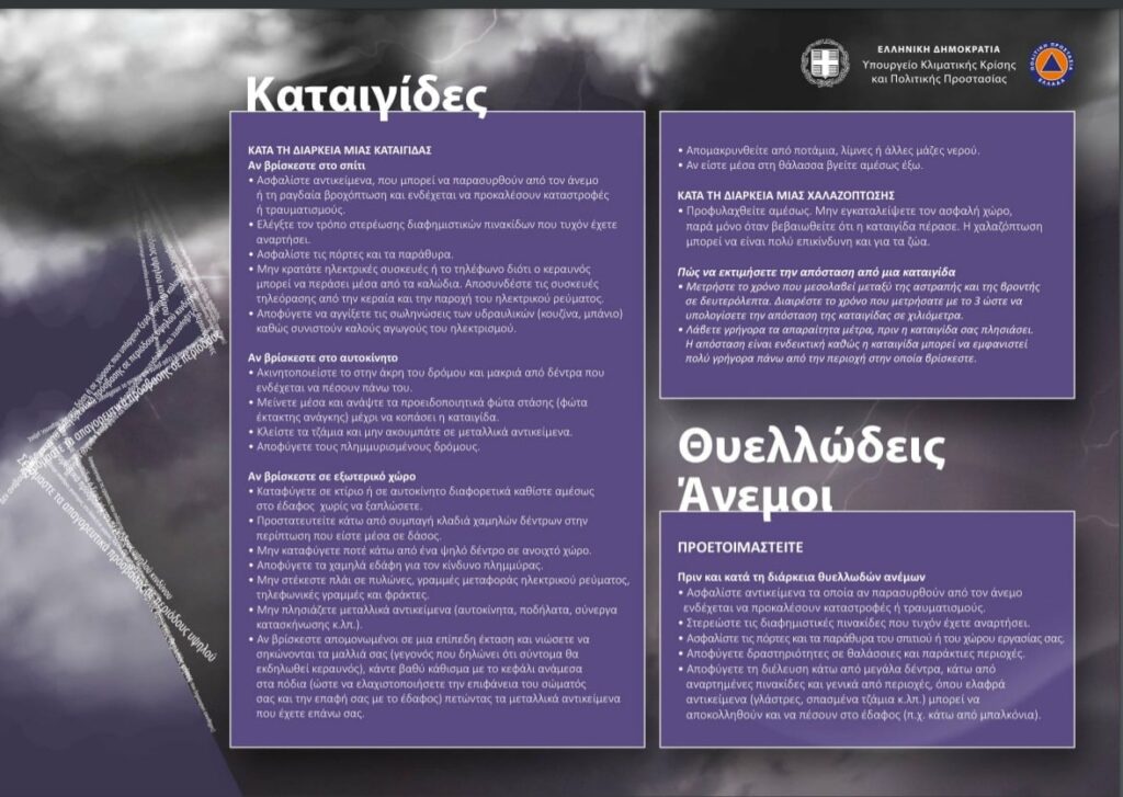 ΕΚΤΑΚΤΟ ΔΕΛΤΙΟ ΕΠΙΔΕΙΝΩΣΗΣ ΚΑΙΡΟΥ
