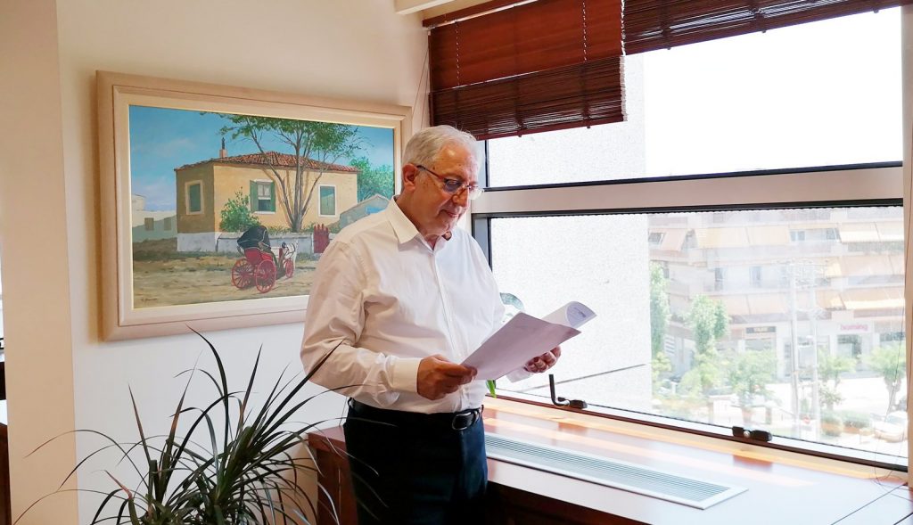 Ευχαριστήρια επιστολή προς τον Δήμαρχο Αμαρουσίου Θ. Αμπατζόγλου από εκπροσώπους 100 οικογενειών/περιοίκων της Αμαρουσίου Χαλανδρίου και Άλσους