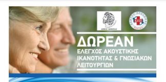 ΠΡΟΛΗΠΤΙΚΟΣ ΕΛΕΓΧΟΣ ΓΙΑ ΤΗΝ ΑΚΟΥΣΤΙΚΗ ΙΚΑΝΟΤΗΤΑ & ΣΥΝΤΟΜΟ ΤΕΣΤ ΑΞΙΟΛΟΓΗΣΗΣ ΓΝΩΣΤΙΚΩΝ ΛΕΙΤΟΥΡΓΙΩΝ