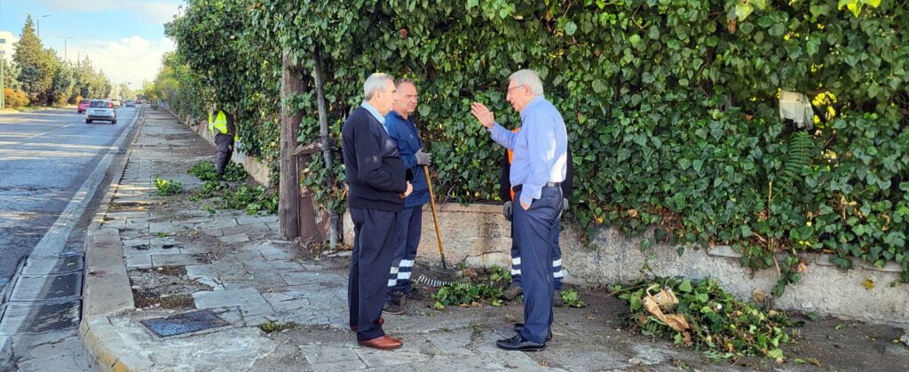 Τον καλλωπισμό της περίφραξης του Δάσους Συγγρού επί της Λ. Κηφισίας και τον καθαρισμό των πεζοδρομίων επιμελήθηκε η Υπηρεσία Καθαριότητας του Δήμου Αμαρουσίου
