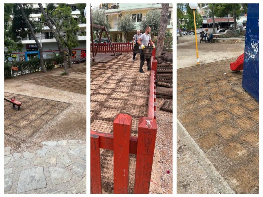 Ξεκίνησαν τα έργα ανάπλασης και στην πλατεία Μανδηλαρά από τον Δήμο Ηρακλείου Αττικής