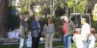 Αυτοψία του Δημάρχου Αμαρουσίου Θεόδωρου Αμπατζόγλου στα έργα Επισκευής και Συντήρησης Υπαίθριων Αθλητικών χώρων του Δήμου