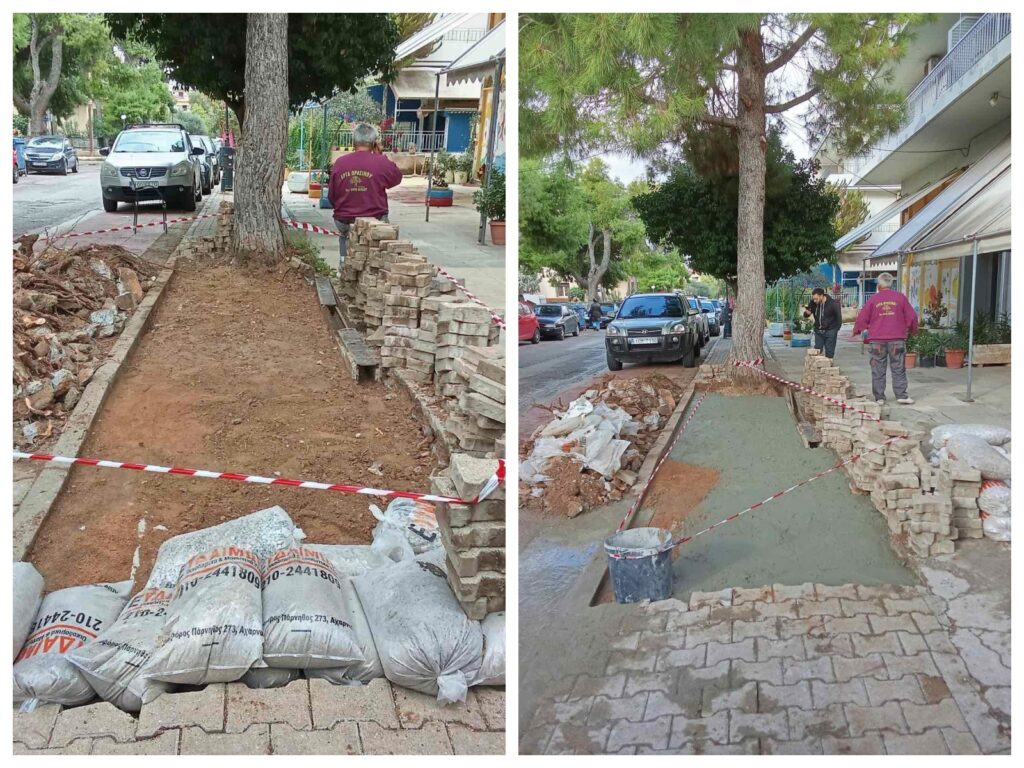 Συνεχίζονται οι εργασίες επισκευής πεζοδρομίου στην οδό Πίνδου στην Πεύκη 4 Συνεχίζονται οι εργασίες επισκευής πεζοδρομίου στην οδό Πίνδου στην Πεύκη