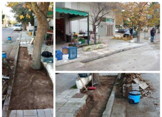 Ολοκληρώθηκε η επισκευή πεζοδρομίου στις οδούς Λουντέμη & Γ. Αργύρη στη Λυκόβρυση