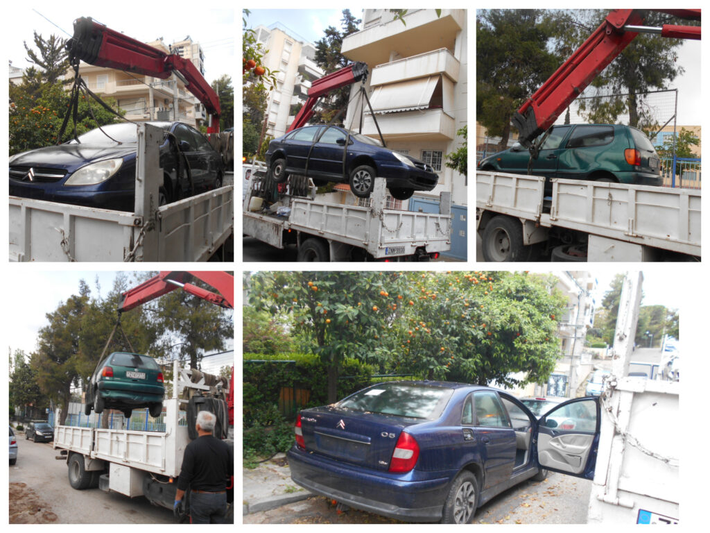 Ακόμη 6 εγκαταλελειμμένα οχήματα απομακρύνθηκαν από τον Δήμο Λυκόβρυσης – Πεύκης