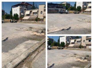 Εργασίες μετατόπισης μετρητικού στεγανού για την κατασκευή νέου γηπέδου 5X5 στην οδό Βορείου Ηπείρου