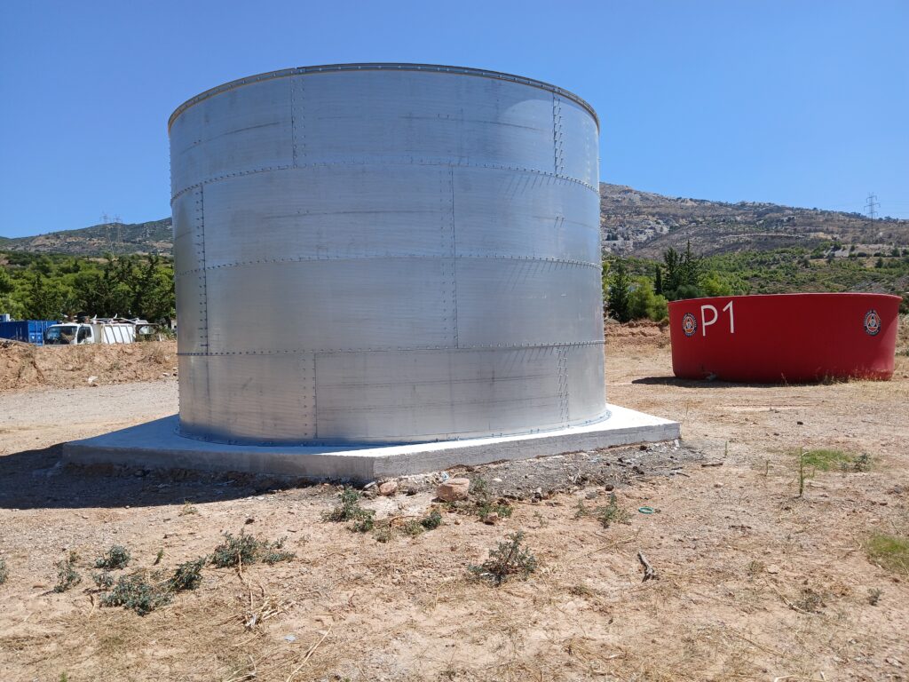 Ενίσχυση της Πυροπροστασίας με νέα υδατοδεξαμενή 100.000 lt έξω από το Κοιμητήριο Μελισσίων 3 Ενίσχυση της Πυροπροστασίας με νέα υδατοδεξαμενή 100.000 lt έξω από το Κοιμητήριο Μελισσίων