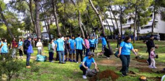 Δενδροφύτευση στη Νέα Λέσβο Αμαρουσίου με μεγάλη συμμετοχή πολιτών