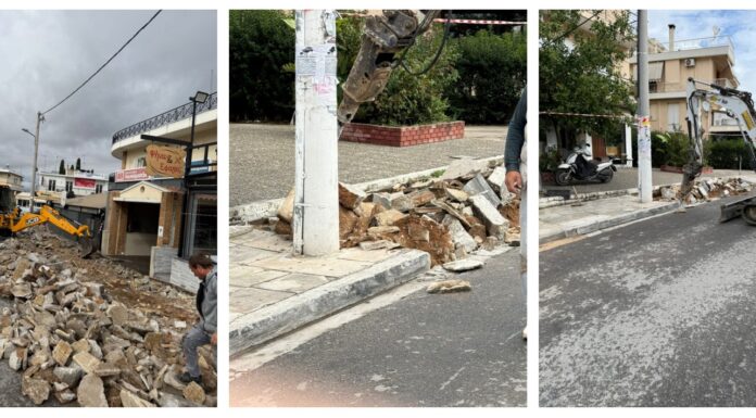 Σε πλήρη εξέλιξη οι εργασίες στην κεντρική πλατεία Λυκόβρυσης Home