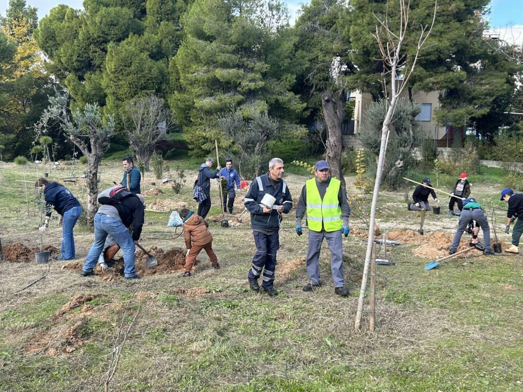 Περιβαλλοντική αναβάθμιση στο χώρο πρασίνου της οδού Φραγκοκκλησιάς στο Πολύδροσο με τη φύτευση 115 νέων δέντρων και θάμνων