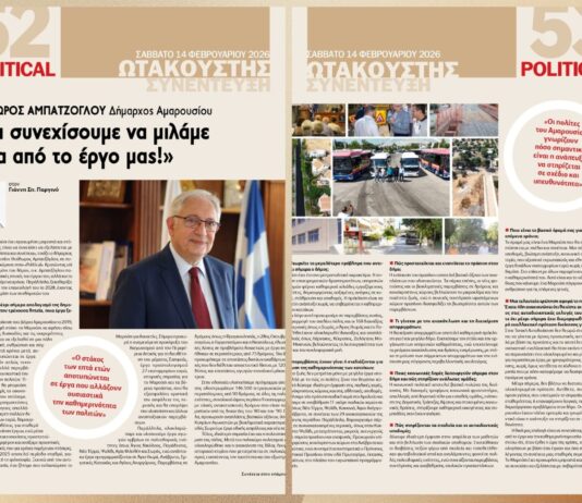 Θ. Αμπατζόγλου στην Political: «Θα συνεχίσουμε να μιλάμε μέσα από το έργο μας!» Home