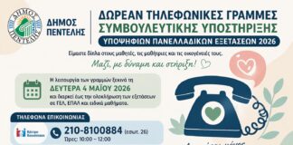 Δωρεάν Τηλεφωνικές Γραμμές Συμβουλευτικής Υποστήριξης Υποψηφίων Πανελλαδικών Εξετάσεων
