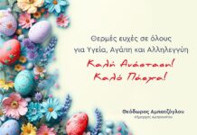 Πασχαλινές Ευχές Δημάρχου Αμαρουσίου Θεόδωρου Αμπατζόγλου