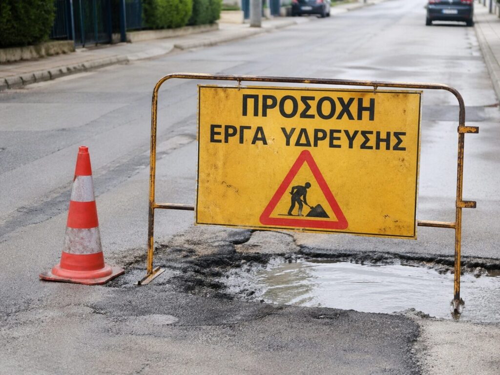 Σπασμένος αγωγός ύδρευσης – Οδός Περικλέους 23–25 (Δ.Κ. Μελισσίων)