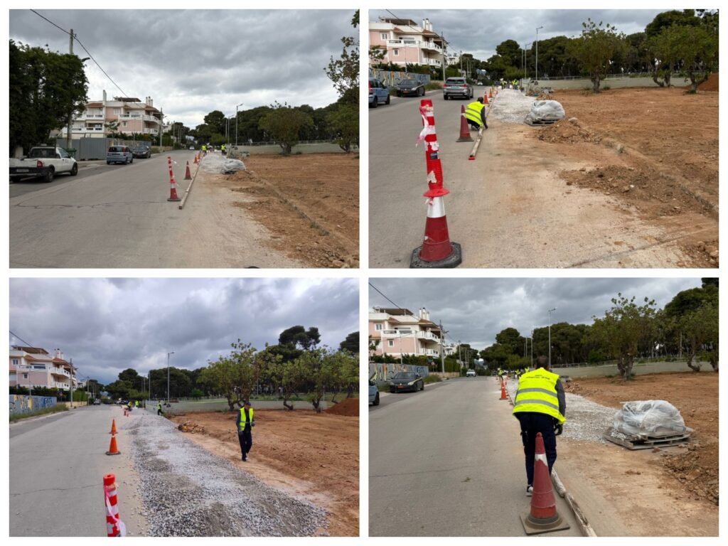 Επέκταση πεζοδρομίων στο Δασικό Πάρκο του Ηλιακού Χωριού