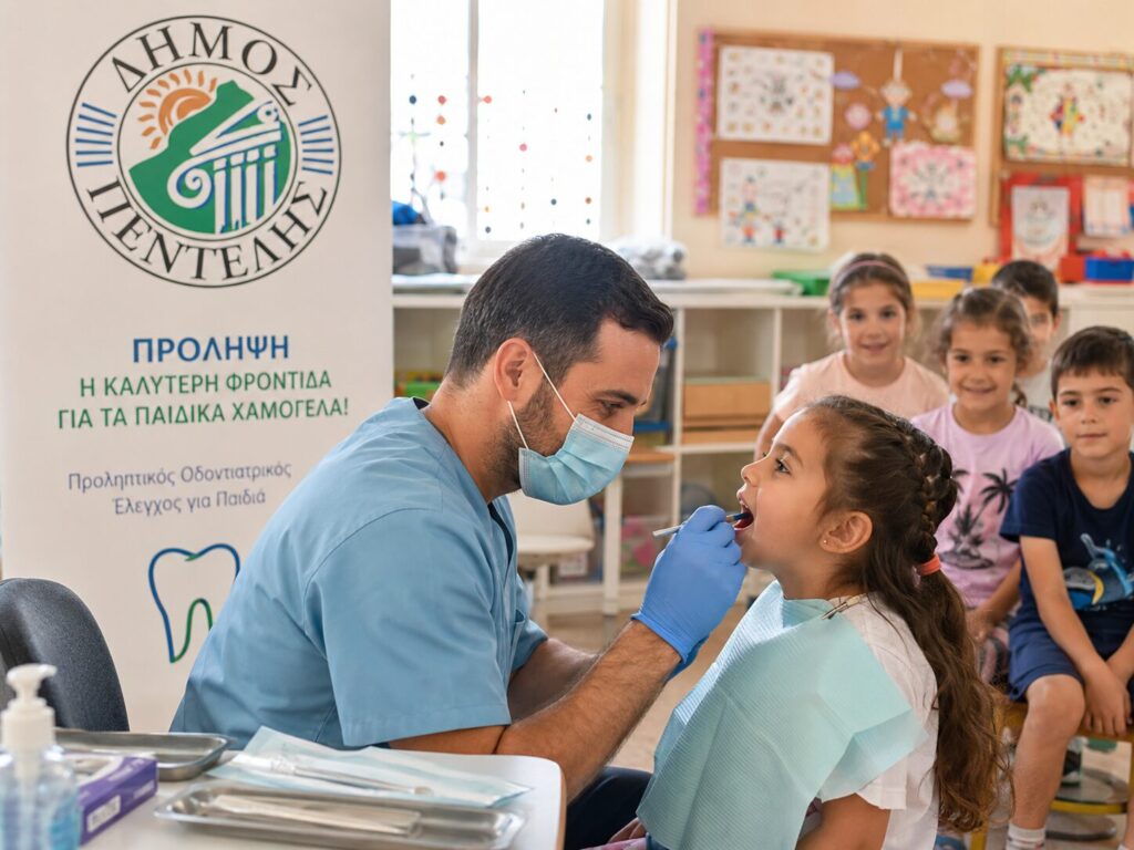 Προληπτικός Οδοντιατρικός έλεγχος στον Δήμο Πεντέλης στο πλαίσιο του προγράμματος καλοκαιρινής δημιουργικής απασχόλησης