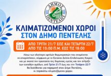 Κλιματιζόμενοι Χώροι στον Δήμο Πεντέλης