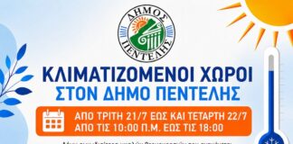 Κλιματιζόμενοι Χώροι στον Δήμο Πεντέλης