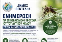 Ενημέρωση για επιβεβαιωμένο κρούσμα ιού του Δυτικού Νείλου
