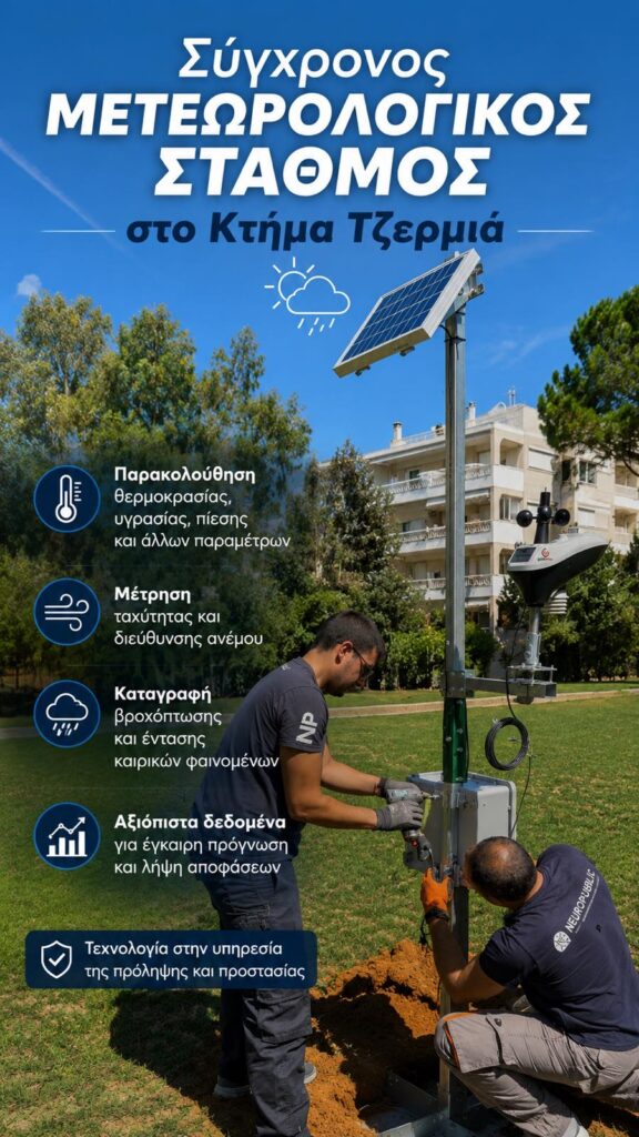 Ο Δήμος Λυκόβρυσης – Πεύκης αποκτά σύγχρονο μετεωρολογικό σταθμό στο Κτήμα Τζερμιά 4 Ο Δήμος Λυκόβρυσης – Πεύκης αποκτά σύγχρονο μετεωρολογικό σταθμό στο Κτήμα Τζερμιά