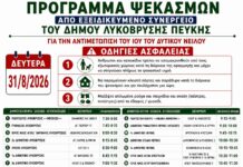 Συνεχίζεται το πρόγραμμα εργασιών κουνοποκτονιών που συντονίζει ο Δήμος σε σχάρες φρεατίων ομβρίων σε Σχολεία και Ιερούς ναούς της Λυκόβρυσης και της Πεύκης