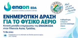 Ενημερωτική δράση της ENAON EDA στην Πλατεία Αγίας Τριάδας για το δίκτυο φυσικού αερίου Home